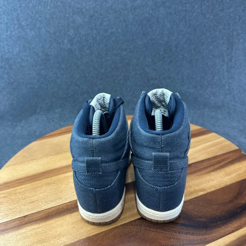 Nike Dunk Sky Hi Essential Hidden Wedge Navy Gum Women's Size 5.5 644877-400 - Picture 7 of 11